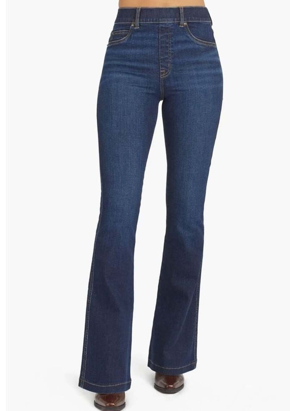 NEW Spanx Midnight Shade Flare Denim Jeans SZ S/P